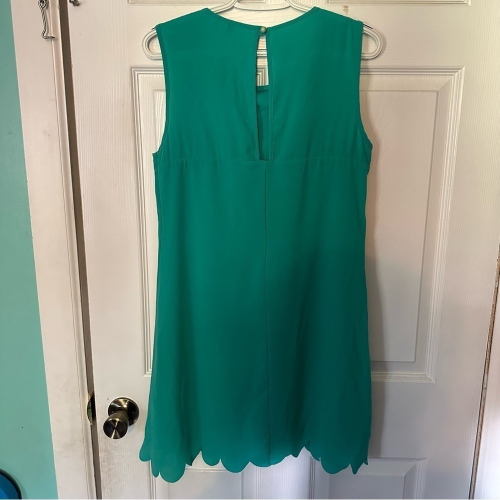 Juniors Speechless Aqua Green Sleeveless Scalloped Dress Size Large - Picture 4 of 6